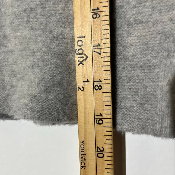 Kein Pure Merino Wool Crew Neck Gray Button Up Back Pullover Sweater Women’s S - Picture 5 of 7